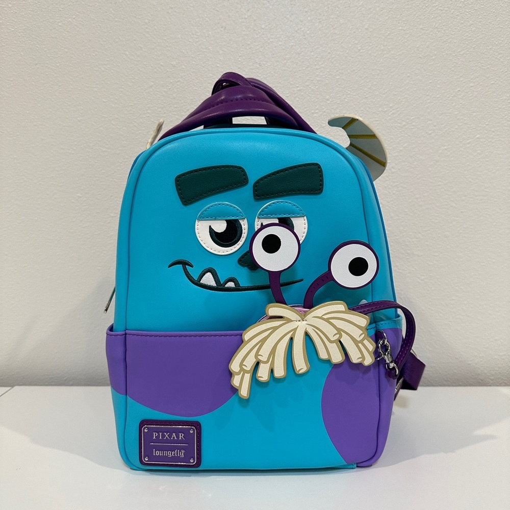 Loungefly Disney Pixar Monster’s Inc Sully and Boo Cosplay Backpack coinpurse